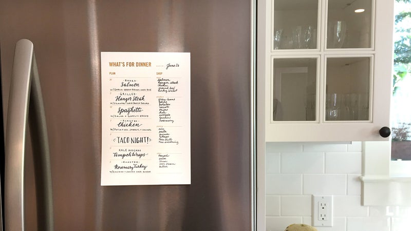 Two Tumbleweeds Meal Planning Pad - ""What's for Dinner?"" Weekly Meal Planner and Grocery List with Tear off Shopping List and fridge magnet - Family Dinner Menu & Meal Prep Plan - 6 x 9  - 50 sheets - Image 4